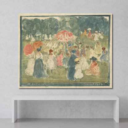 Central Park 3 Maurice Prendergast mpr10 quadro stampato su tela