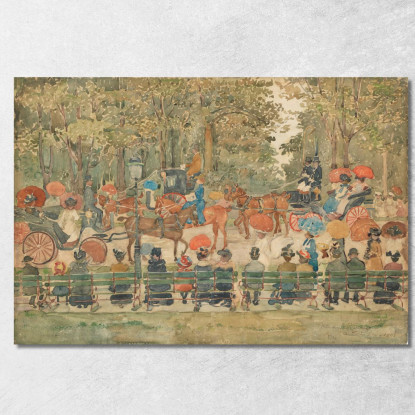 Central Park Maurice Prendergast mpr11 quadro stampato su tela