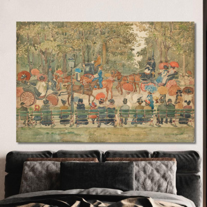 Central Park Maurice Prendergast mpr11 quadro stampato su tela