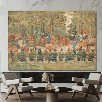 Central Park Maurice Prendergast mpr11 quadro stampato su tela