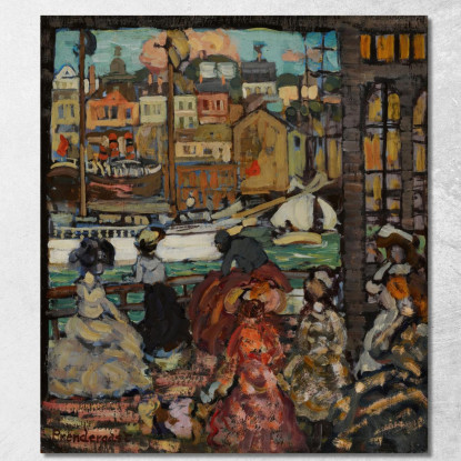 Traghetto East Boston Maurice Prendergast mpr15 quadro stampato su tela