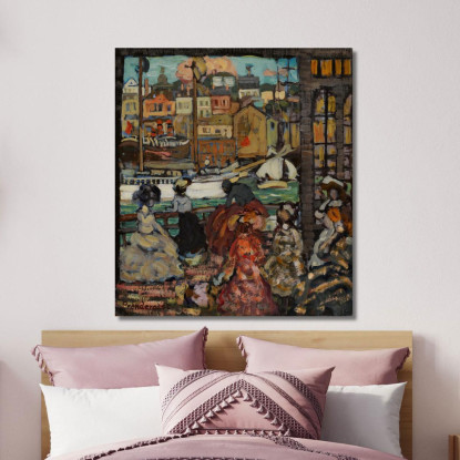 Traghetto East Boston Maurice Prendergast mpr15 quadro stampato su tela