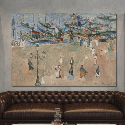 Giornata Grigia A Venezia Maurice Prendergast mpr19 quadro stampato su tela