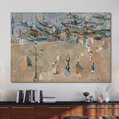 Giornata Grigia A Venezia Maurice Prendergast mpr19 quadro stampato su tela