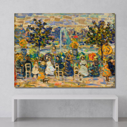 Nei Giardini Del Lussemburgo Maurice Prendergast mpr22 quadro stampato su tela