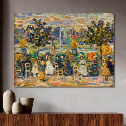 Nei Giardini Del Lussemburgo Maurice Prendergast mpr22 quadro stampato su tela