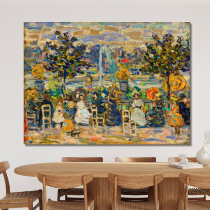 Nei Giardini Del Lussemburgo Maurice Prendergast mpr22 quadro stampato su tela