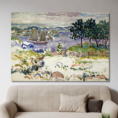 Insenatura Con Barca A Vela Maine Maurice Prendergast mpr25 quadro stampato su tela