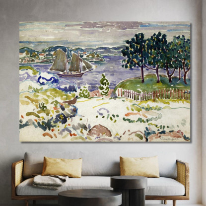 Insenatura Con Barca A Vela Maine Maurice Prendergast mpr25 quadro stampato su tela