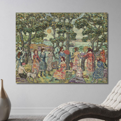 Paesaggio Con Figure 2 Maurice Prendergast mpr27 quadro stampato su tela