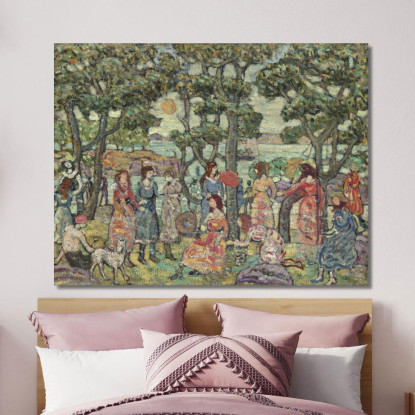 Paesaggio Con Figure 2 Maurice Prendergast mpr27 quadro stampato su tela