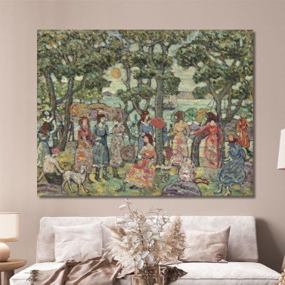 Paesaggio Con Figure 2 Maurice Prendergast mpr27 quadro stampato su tela