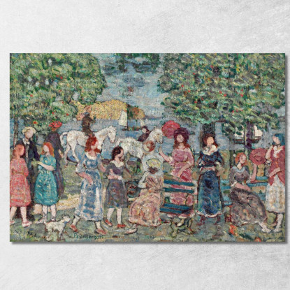 Paesaggio Con Figure Maurice Prendergast mpr28 quadro stampato su tela