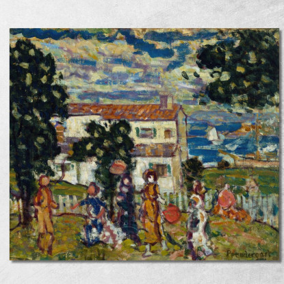 Villaggio Del New England Maurice Prendergast mpr34 quadro stampato su tela