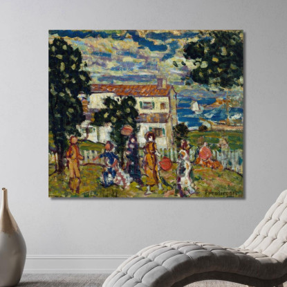 Villaggio Del New England Maurice Prendergast mpr34 quadro stampato su tela