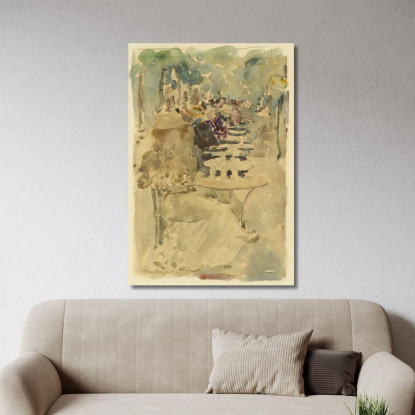 Caffè All'Aperto Maurice Prendergast mpr36 quadro stampato su tela