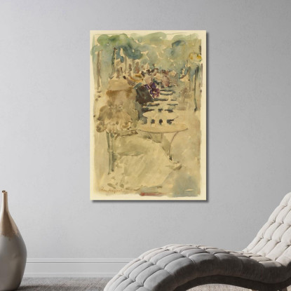 Caffè All'Aperto Maurice Prendergast mpr36 quadro stampato su tela