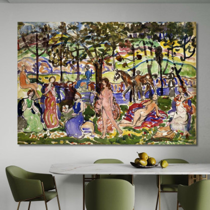 Scena Del Parco 2 Maurice Prendergast mpr38 quadro stampato su tela