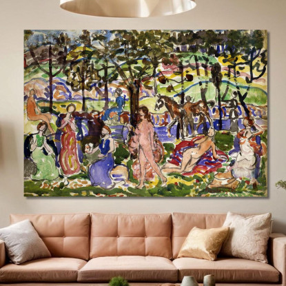 Scena Del Parco 2 Maurice Prendergast mpr38 quadro stampato su tela