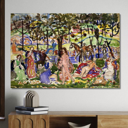 Scena Del Parco 2 Maurice Prendergast mpr38 quadro stampato su tela
