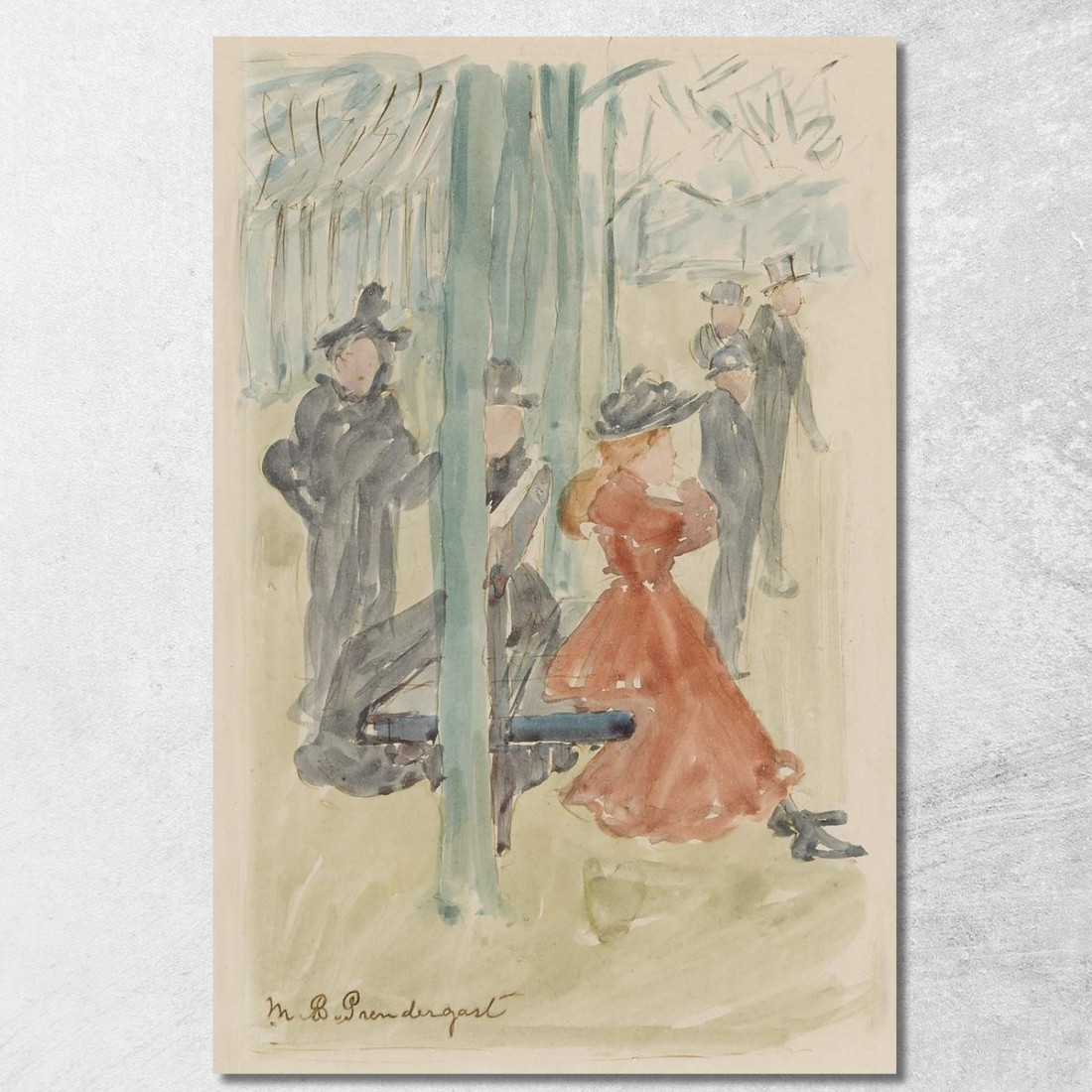 Scena Del Parco Maurice Prendergast mpr39 quadro stampato su tela