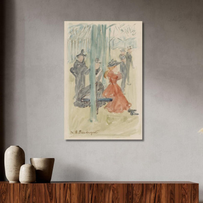 Scena Del Parco Maurice Prendergast mpr39 quadro stampato su tela