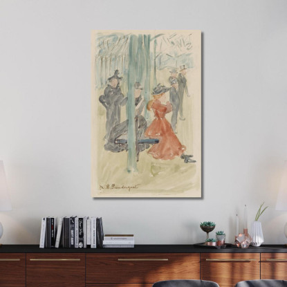 Scena Del Parco Maurice Prendergast mpr39 quadro stampato su tela