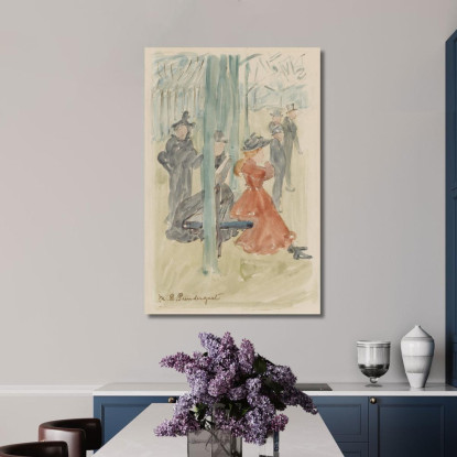 Scena Del Parco Maurice Prendergast mpr39 quadro stampato su tela