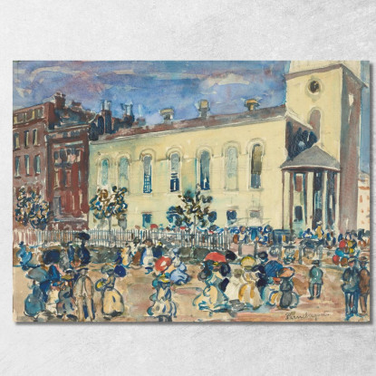 Chiesa Di Park Street Boston Maurice Prendergast mpr40 quadro stampato su tela