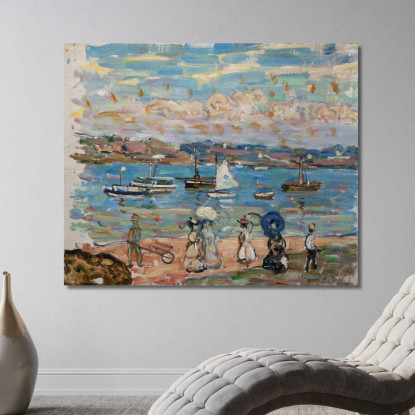 Passeggiata Lungo Il Mare Maurice Prendergast mpr44 quadro stampato su tela