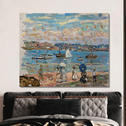 Passeggiata Lungo Il Mare Maurice Prendergast mpr44 quadro stampato su tela