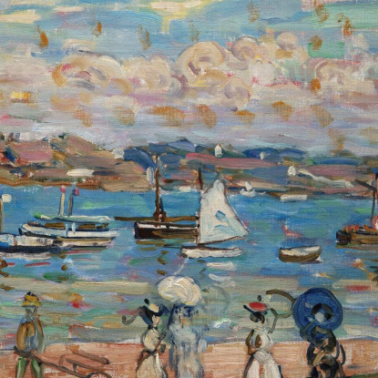 Passeggiata Lungo Il Mare Maurice Prendergast mpr44 quadro stampato su tela