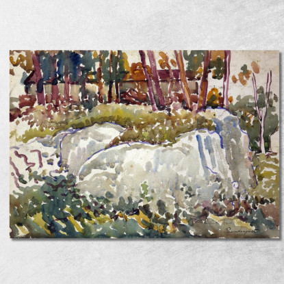 Rocce Maine Maurice Prendergast mpr48 quadro stampato su tela