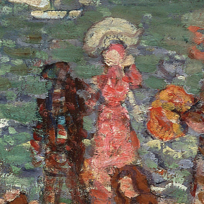 Spiaggia Maurice Prendergast mpr52 quadro stampato su tela