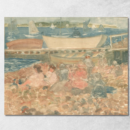 Cantiere Navale Bambini Che Giocano Maurice Prendergast mpr53 quadro stampato su tela