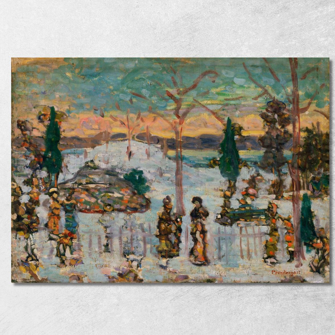 Neve In Aprile Maurice Prendergast mpr54 quadro stampato su tela