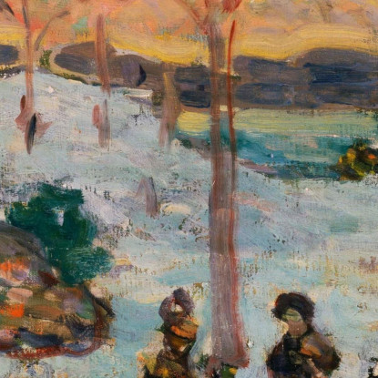 Neve In Aprile Maurice Prendergast mpr54 quadro stampato su tela