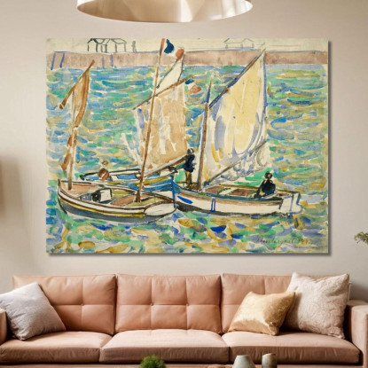 St. Malo 2 Maurice Prendergast mpr55 quadro stampato su tela