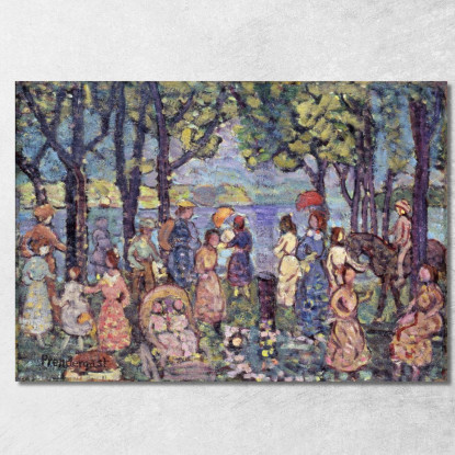 Estate Nel New England Maurice Prendergast mpr57 quadro stampato su tela