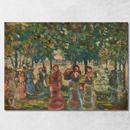 Domenica Nel Parco Maurice Prendergast mpr58 quadro stampato su tela