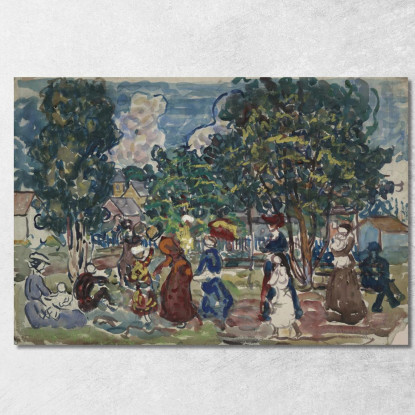 Passeggiata Domenicale Maurice Prendergast mpr59 quadro stampato su tela