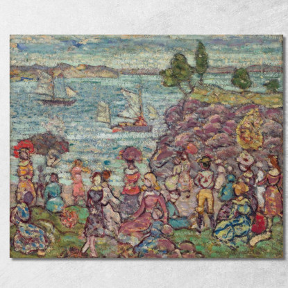 La Regata Maurice Prendergast mpr64 quadro stampato su tela