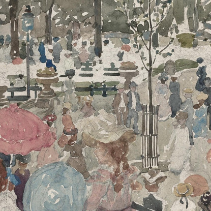 Il Viale Central Park Maurice Prendergast mpr65 quadro stampato su tela