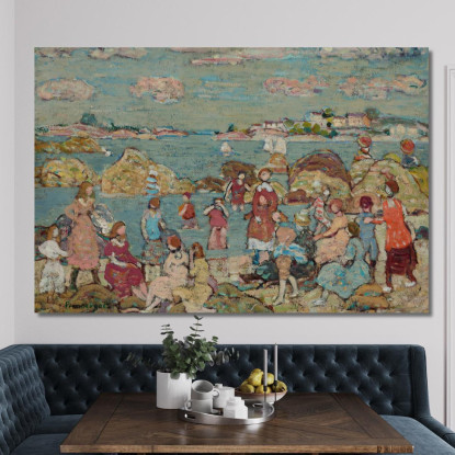 La Riva Maurice Prendergast mpr68 quadro stampato su tela