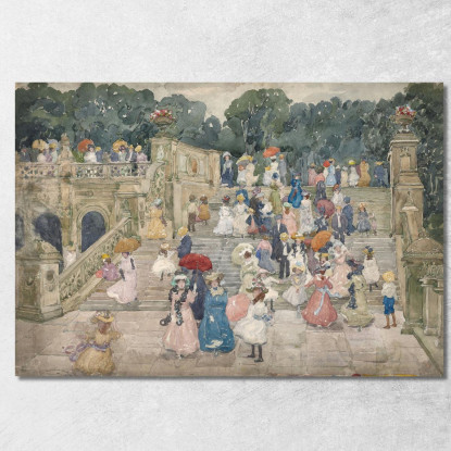 Il Ponte Della Terrazza Central Park Maurice Prendergast mpr69 quadro stampato su tela