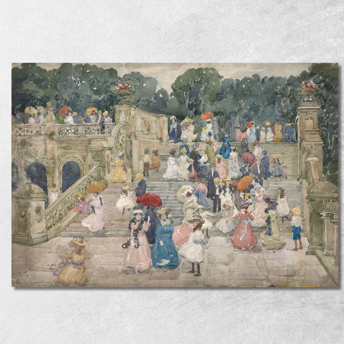 Il Ponte Della Terrazza Central Park Maurice Prendergast mpr69 quadro stampato su tela