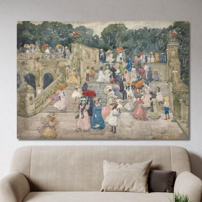 Il Ponte Della Terrazza Central Park Maurice Prendergast mpr69 quadro stampato su tela