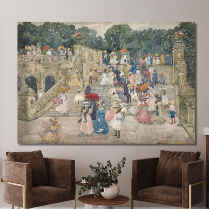 Il Ponte Della Terrazza Central Park Maurice Prendergast mpr69 quadro stampato su tela