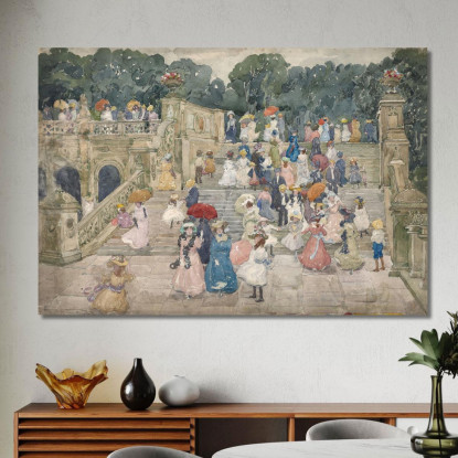 Il Ponte Della Terrazza Central Park Maurice Prendergast mpr69 quadro stampato su tela
