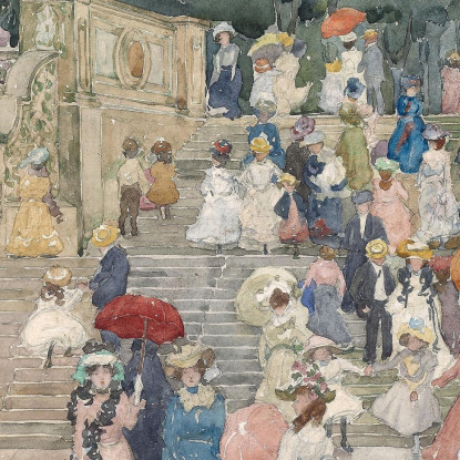 Il Ponte Della Terrazza Central Park Maurice Prendergast mpr69 quadro stampato su tela